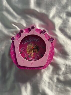 Barbie Pink Jewel-Embellished Crown Clock